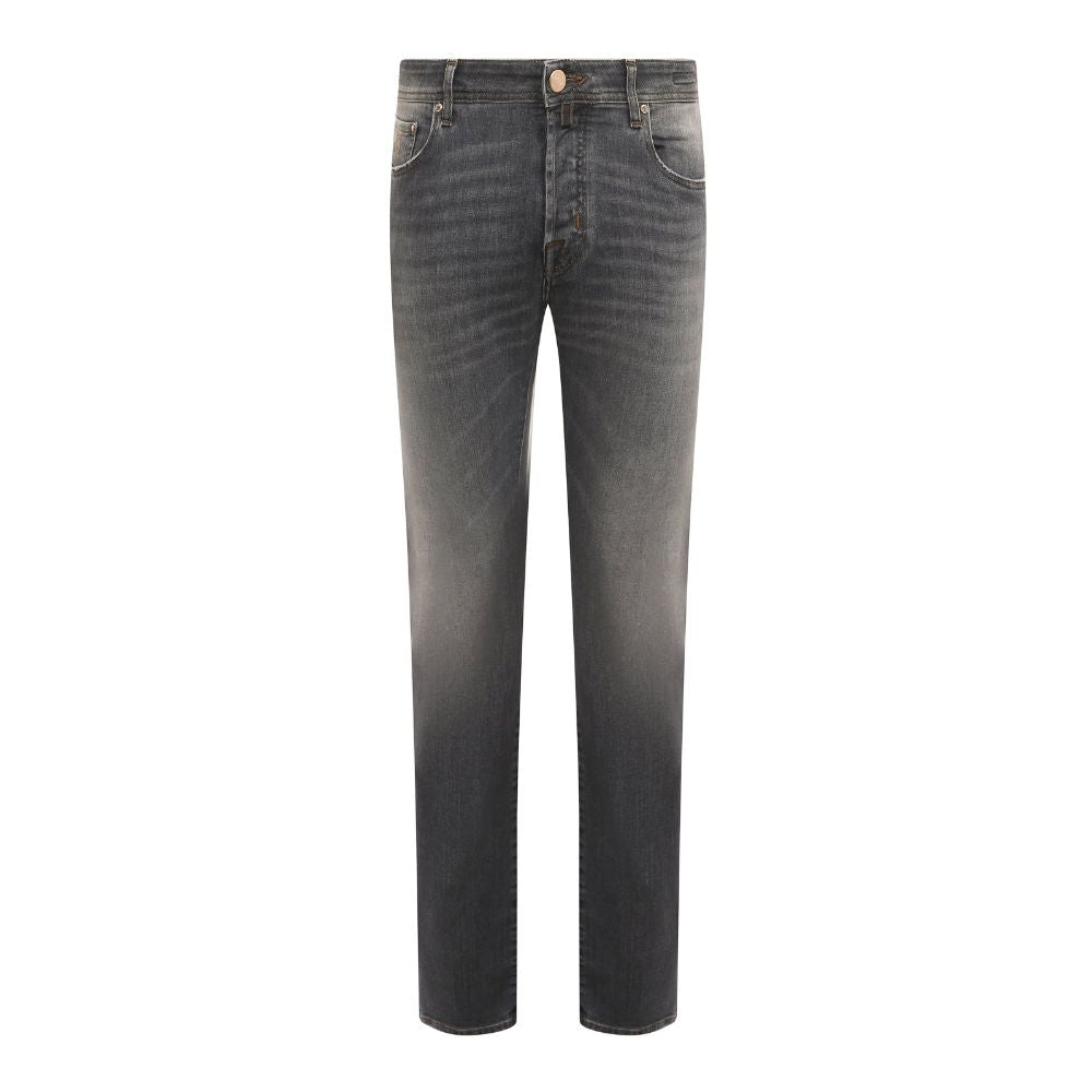 Jacob Cohen Sleek Gray Stretch Cotton Regular Fit Jeans JA-11664-37