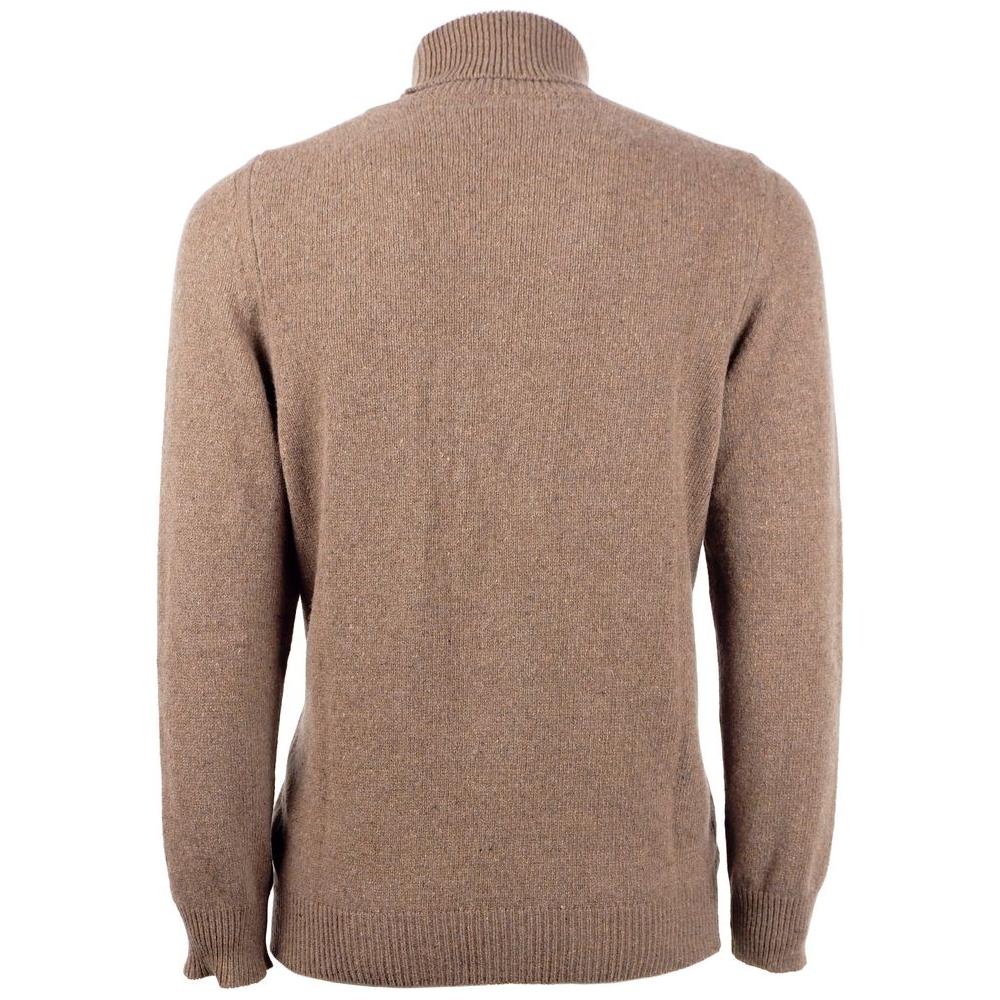 Emilio Romanelli Brown Cashmere Men Sweater