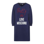 Love Moschino Blue Cotton Women Dress LO-4727-IT44|L
