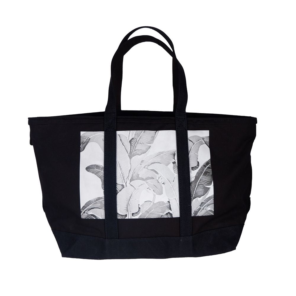 Palm Angels Chic Black Cotton Shoulder Bag PAAN-9191