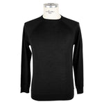 Emilio Romanelli Black Cashmere Men Sweater EM-7604-IT52 | XL