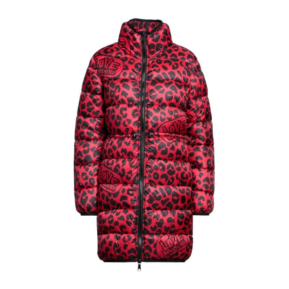 Love Moschino Chic Leopard Print Long Down Jacket LO-10239-IT44|L