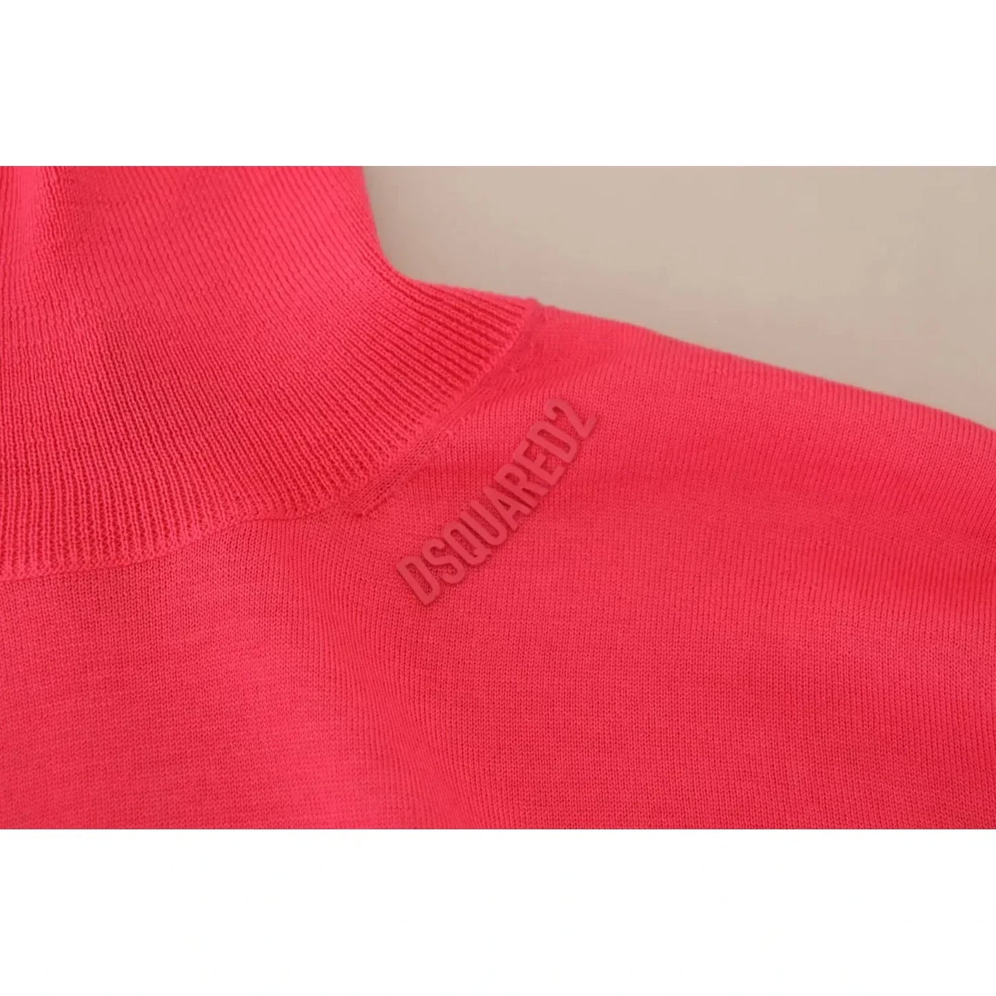 Dsquared² Pink Solid Long Sleeve Turtle Neck Casual Sweater TSH83426