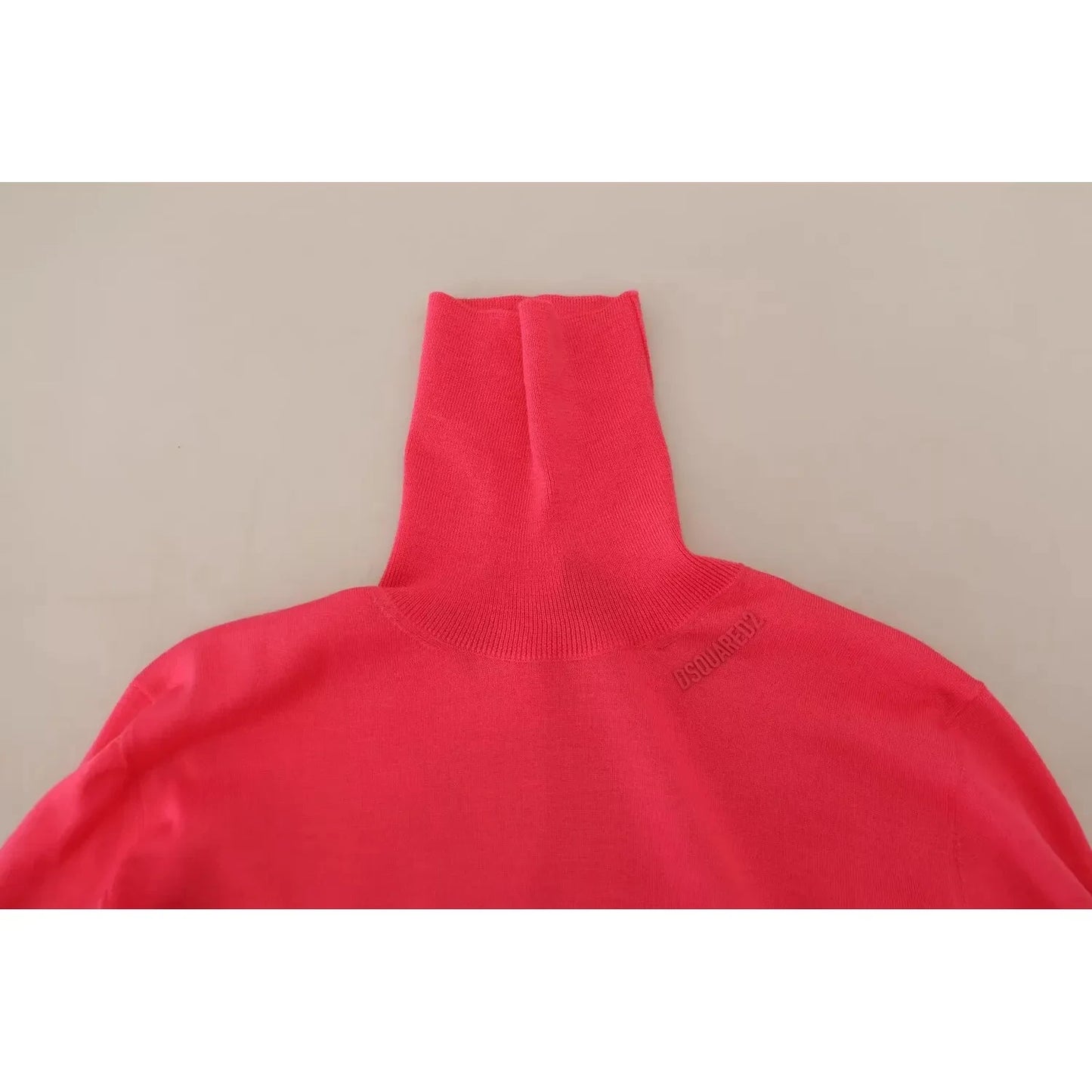 Dsquared² Pink Solid Long Sleeve Turtle Neck Casual Sweater TSH83426