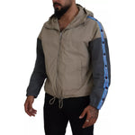 Dsquared² Brown Gray Sleeves Hooded Full Zip Jacket JKT3510-48