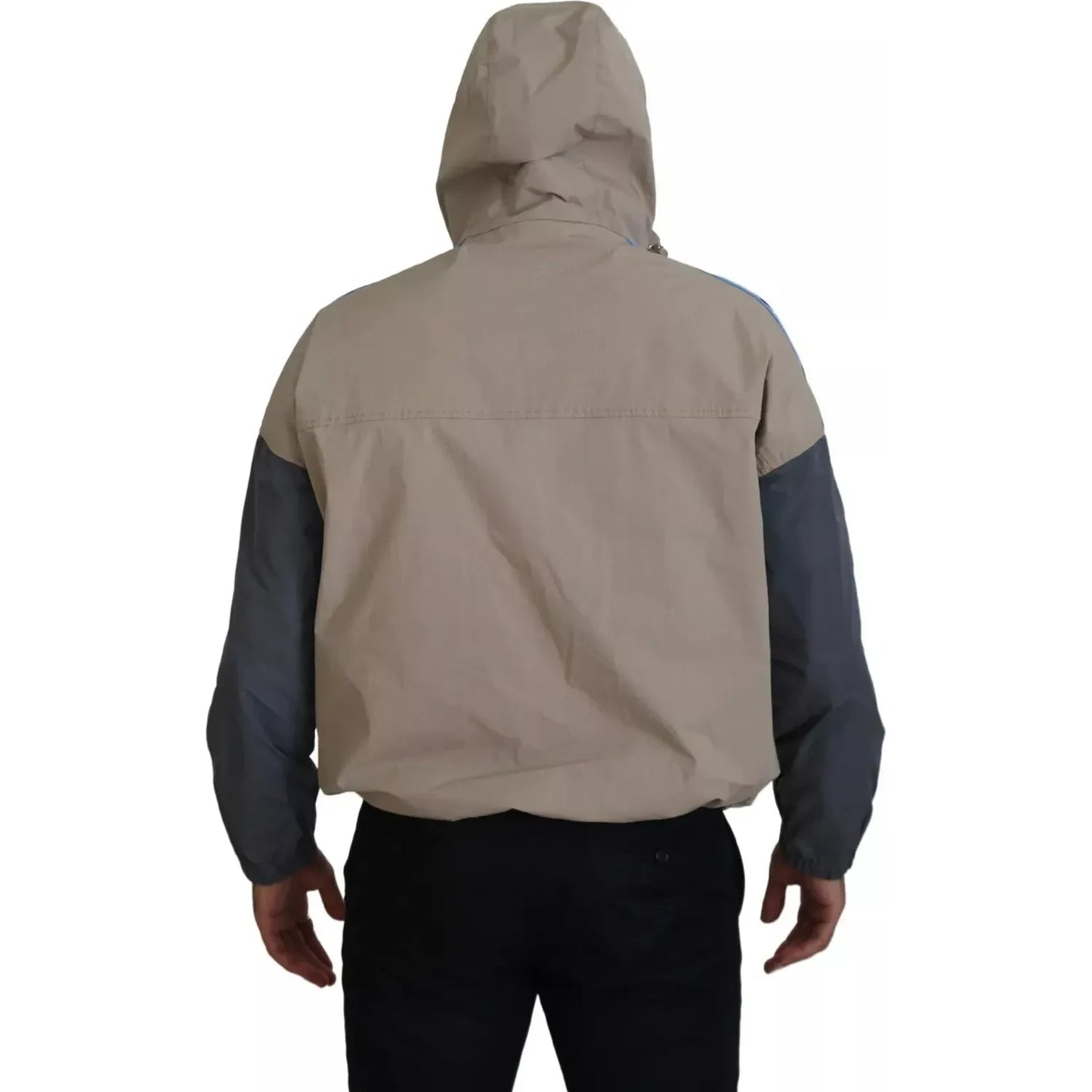 Dsquared² Brown Gray Sleeves Hooded Full Zip Jacket JKT3510-48