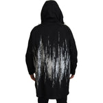 Dsquared² Black White Print Long Hooded Coat Nylon Jacket JKT3547-48