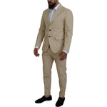 Dsquared² Beige Cotton Single Breasted 2 Piece CIPRO Suit KOS2011-48