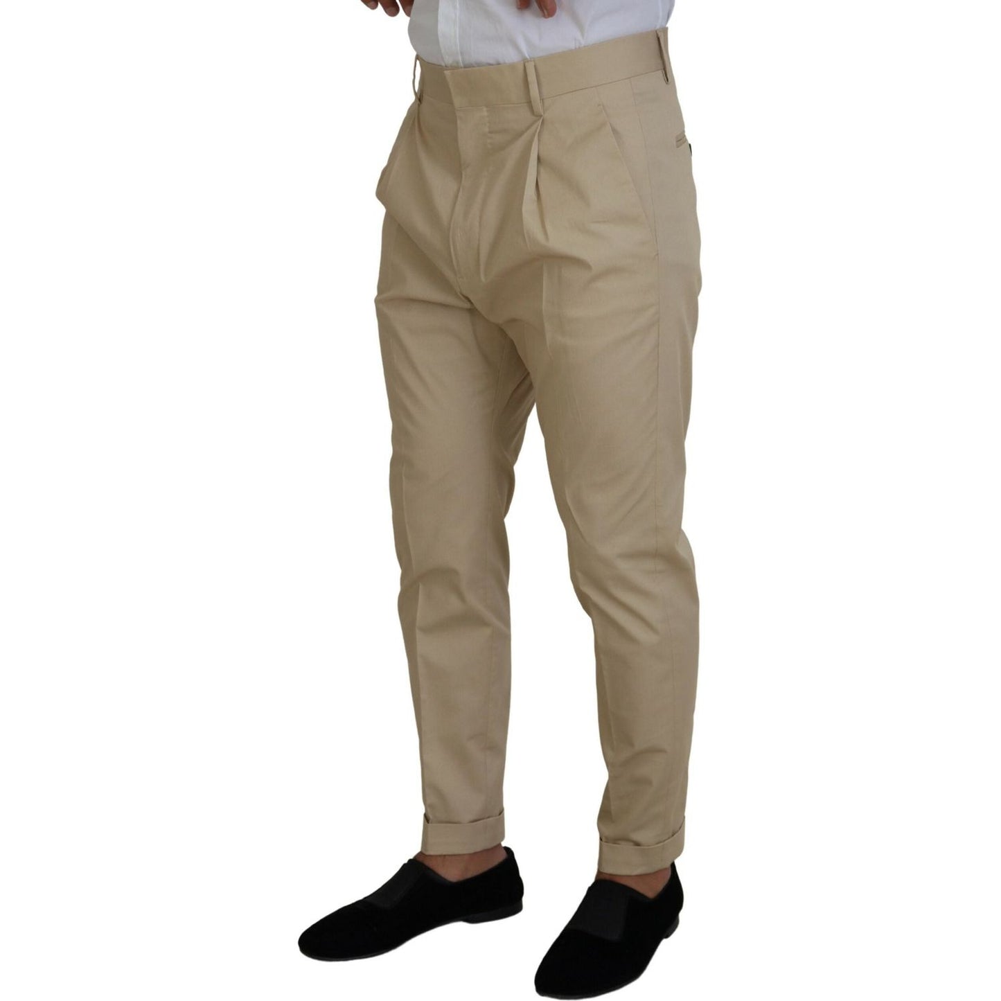 Dsquared² Beige Cotton Single Breasted 2 Piece CIPRO Suit KOS2011-48
