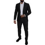 Dsquared² Black Cotton Single Breasted 2 Piece MIAMI Suit KOS2013-48