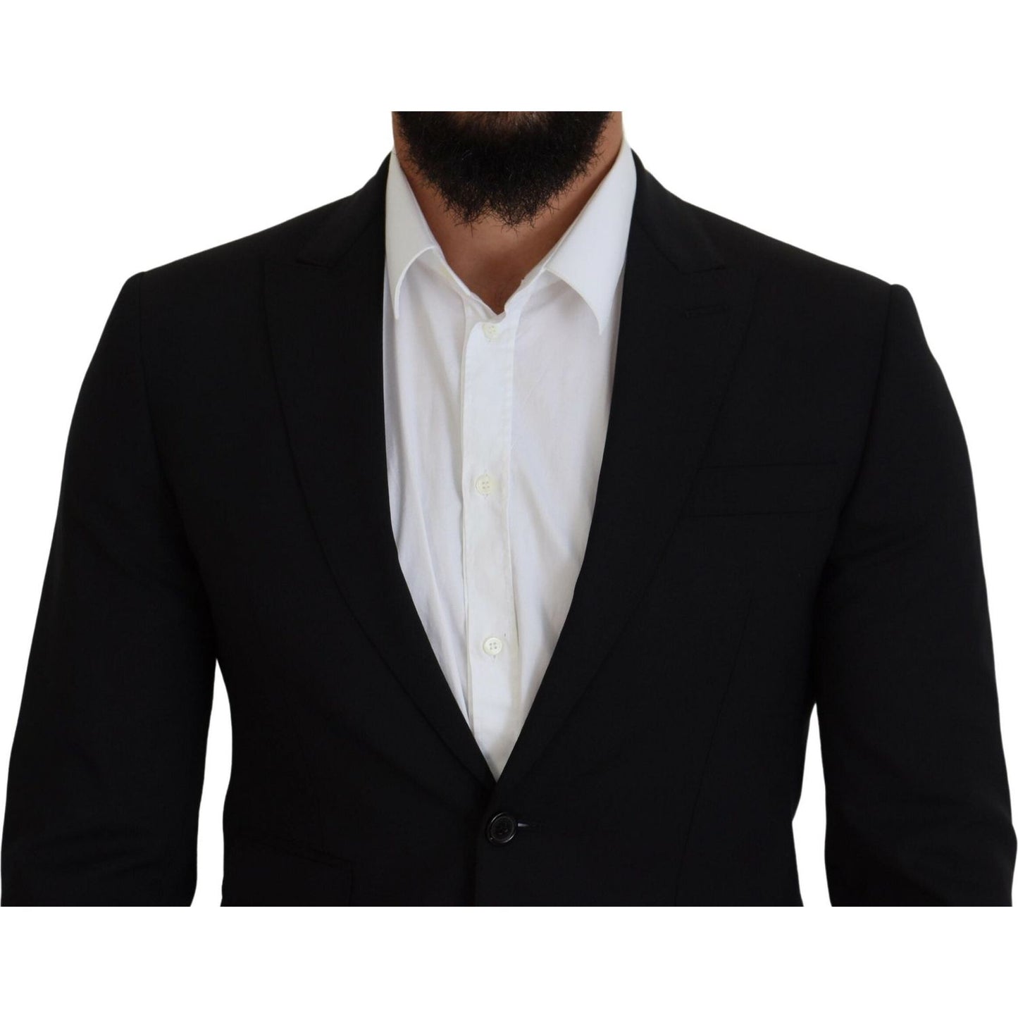Dsquared² Black Wool Single Breasted 2 Piece LONDON Suit KOS2014-48