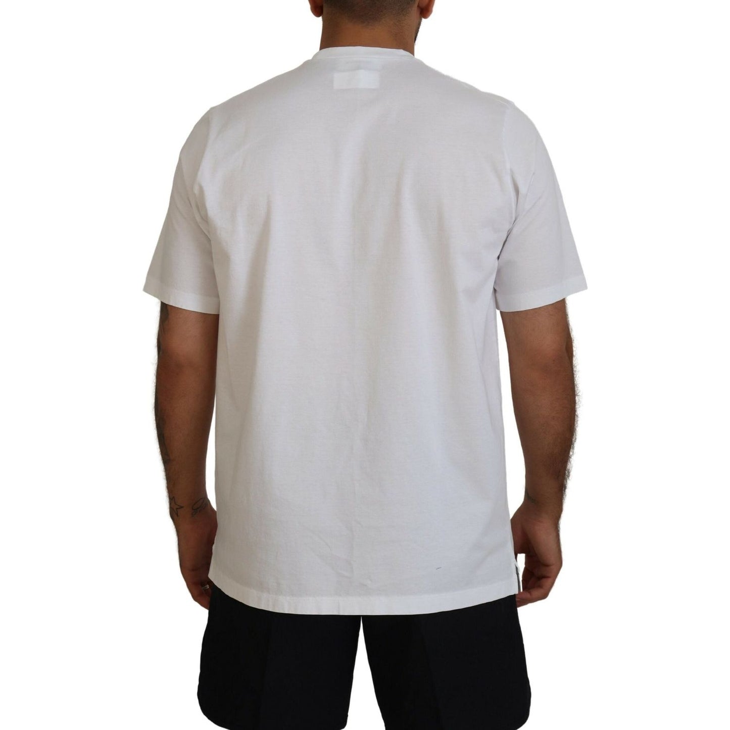 Dsquared² White Cotton Short Sleeves Crewneck T-shirt