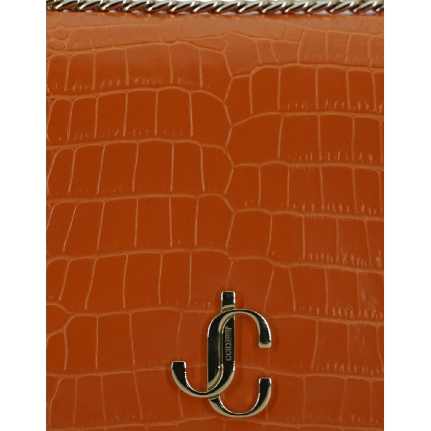 Jimmy Choo Amber Orange Leather Shoulder Bag
