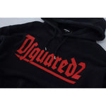 Dsquared² Black Cotton Hooded Printed Men Pullover Sweater TSH83480-48