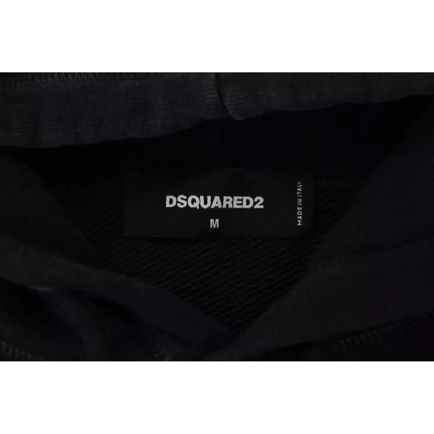 Dsquared² Black Cotton Hooded Printed Men Pullover Sweater TSH83480-48