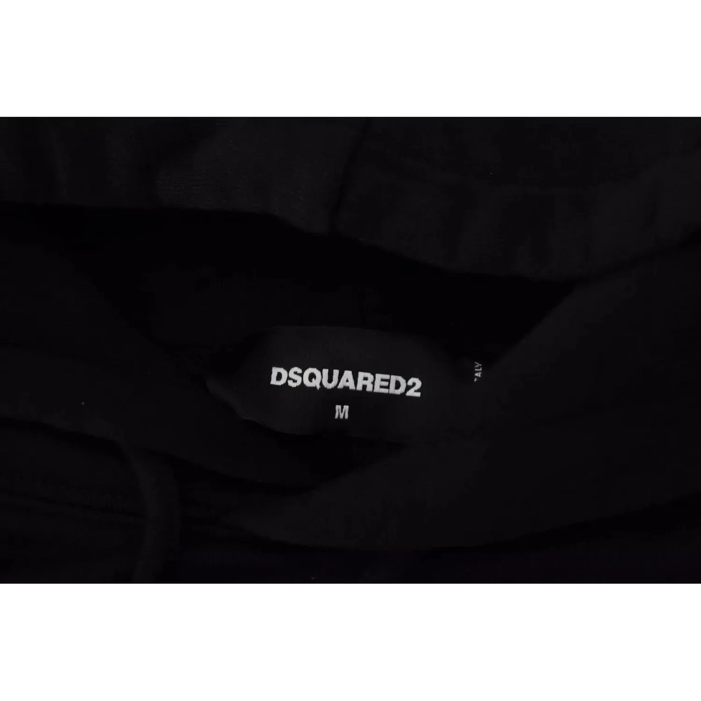 Dsquared² Black Cotton Hooded Printed Men Pullover Sweater TSH83482-48