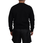 Dsquared² Black Printed Long Sleeves Pullover Sweater TSH83528-48