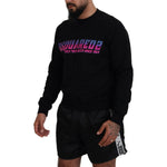 Dsquared² Black Logo Print Long Sleeves Men Pullover Sweater TSH83534-48