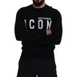 Dsquared² Black Logo Print Long Sleeves Men Pullover Sweater TSH83535-48