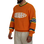 Dsquared² Orange Printed Long Sleeves Men Pullover Sweater TSH83543-48