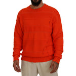 Dsquared² Orange Cotton Long Sleeves Men Pullover Sweater TSH83545-48