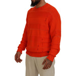 Dsquared² Orange Cotton Long Sleeves Men Pullover Sweater TSH83545-48