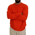 Dsquared² Orange Cotton Long Sleeves Men Pullover Sweater TSH83545-48