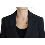 Dsquared² Black Cotton Cropped Button Blazer Jacket JKT3522-38
