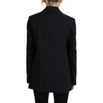 Dsquared² Black Flower Single Breasted Coat Blazer JKT3524-38