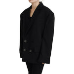 Dsquared² Black Double Breasted Coat Blazer Jacket JKT3526-38