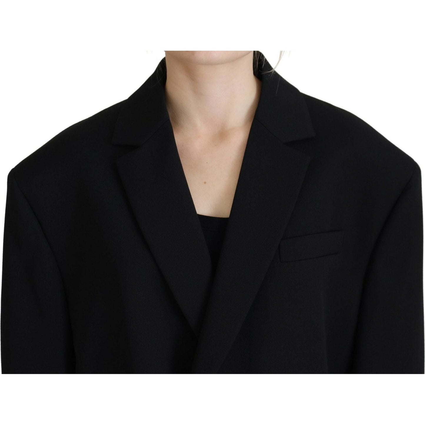 Dsquared² Black Double Breasted Coat Blazer Jacket JKT3526-38