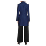 Love Moschino Blue Wool Women Coat LO-6954-IT46 | L