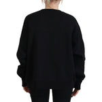 Dsquared² Black Cotton Printed Women Long Sleeve Sweater TSH83441- 38