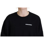Dsquared² Black Cotton Printed Women Long Sleeve Sweater TSH83441- 38