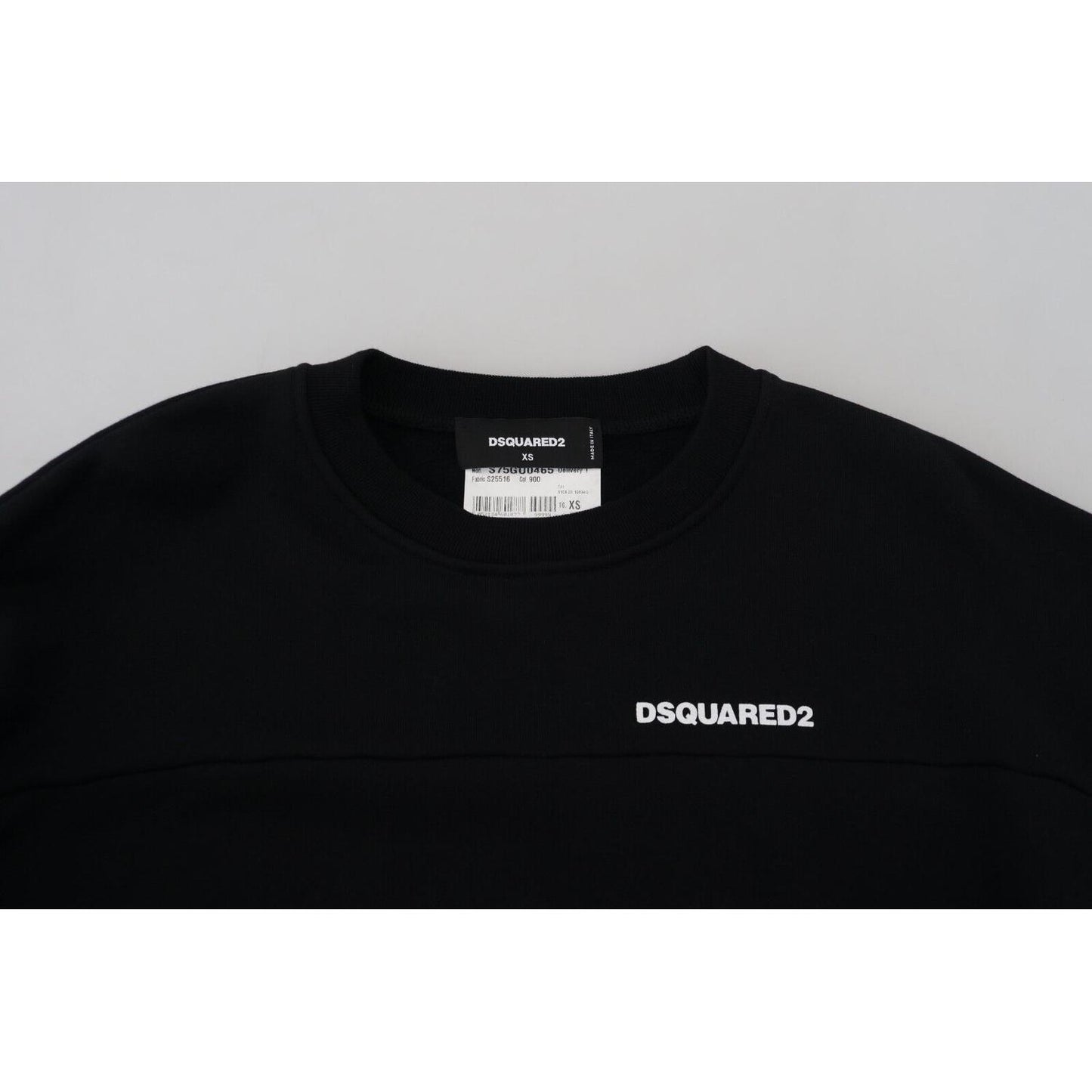 Dsquared² Black Cotton Printed Women Long Sleeve Sweater TSH83441- 38