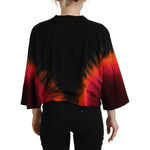 Dsquared² Black Cotton Tie Dye Crew Neck Casual Top TSH83405-38