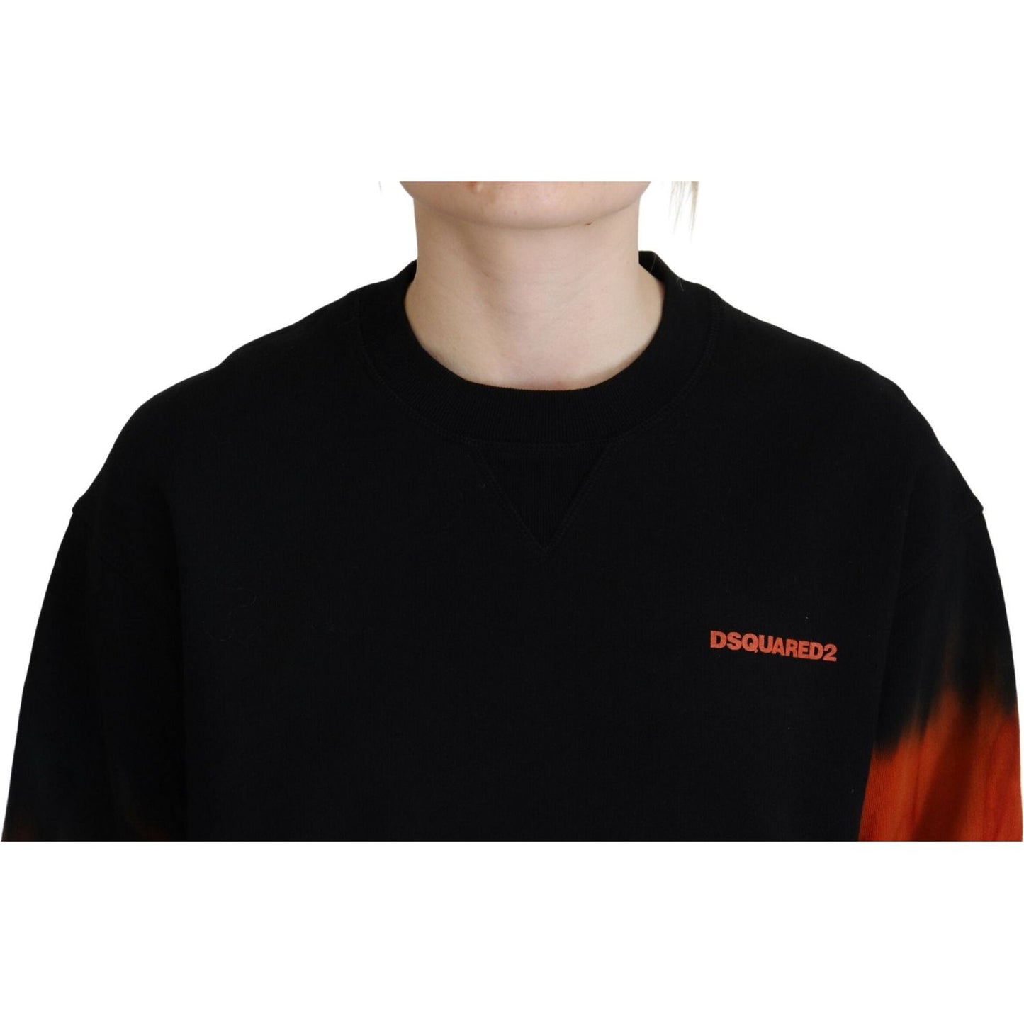 Dsquared² Black Tie Dye Logo Print Women Long Sleeve Sweater TSH83444-38