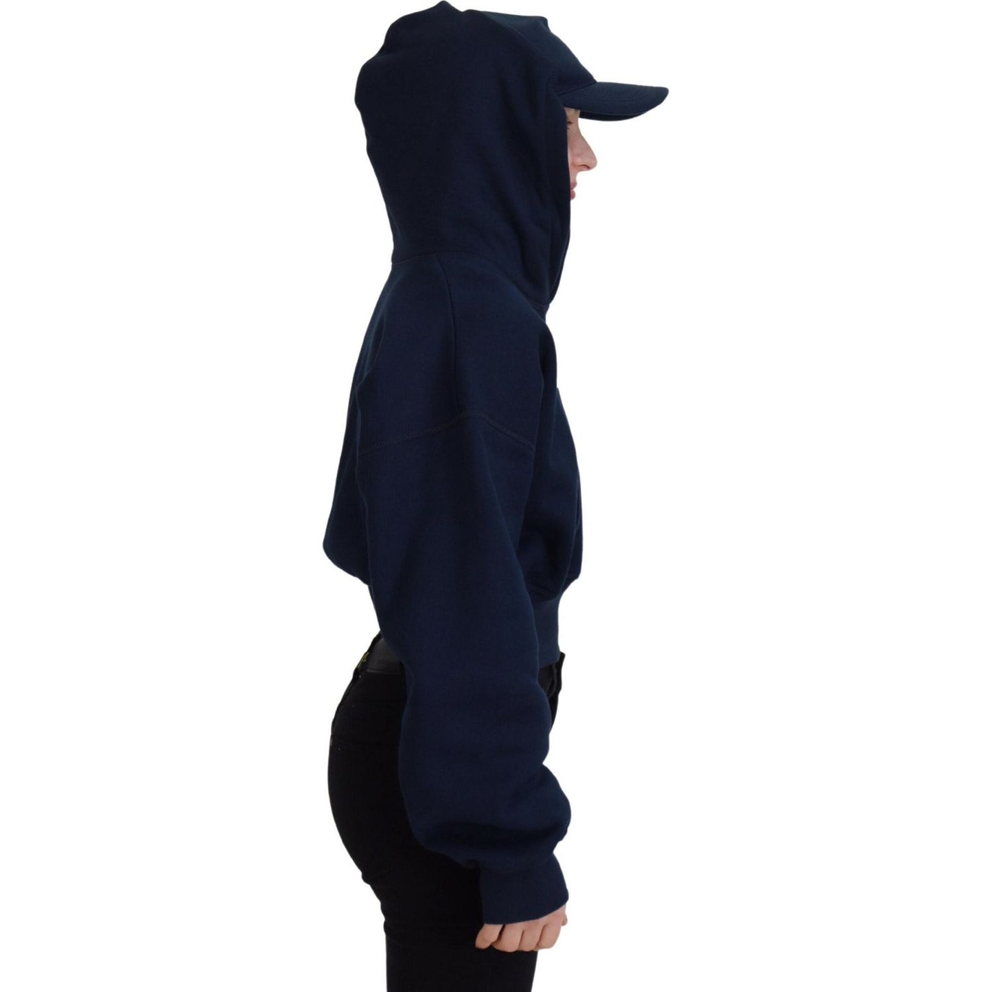 Dsquared² Blue Logo Print Hooded Cap Long Sleeve Sweater TSH83449-38