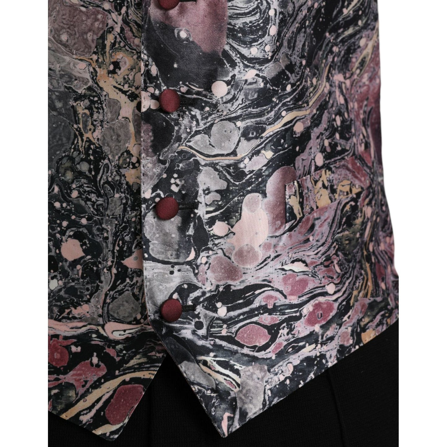 Dolce & Gabbana Multicolor Galaxy Silk Waistcoat Formal Vest TSH86220-48
