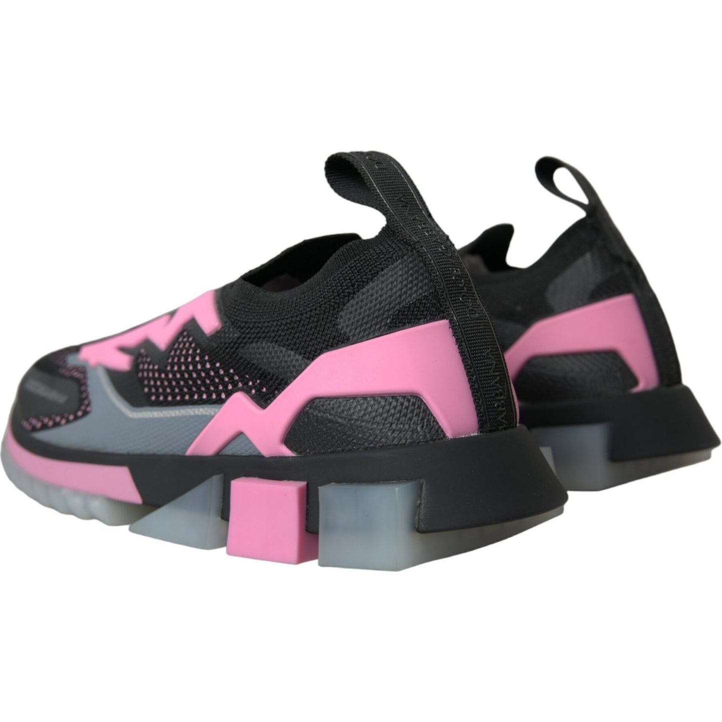 Dolce & Gabbana Black Pink Slip On Sorrento Sneakers Shoes LA10939-39.5
