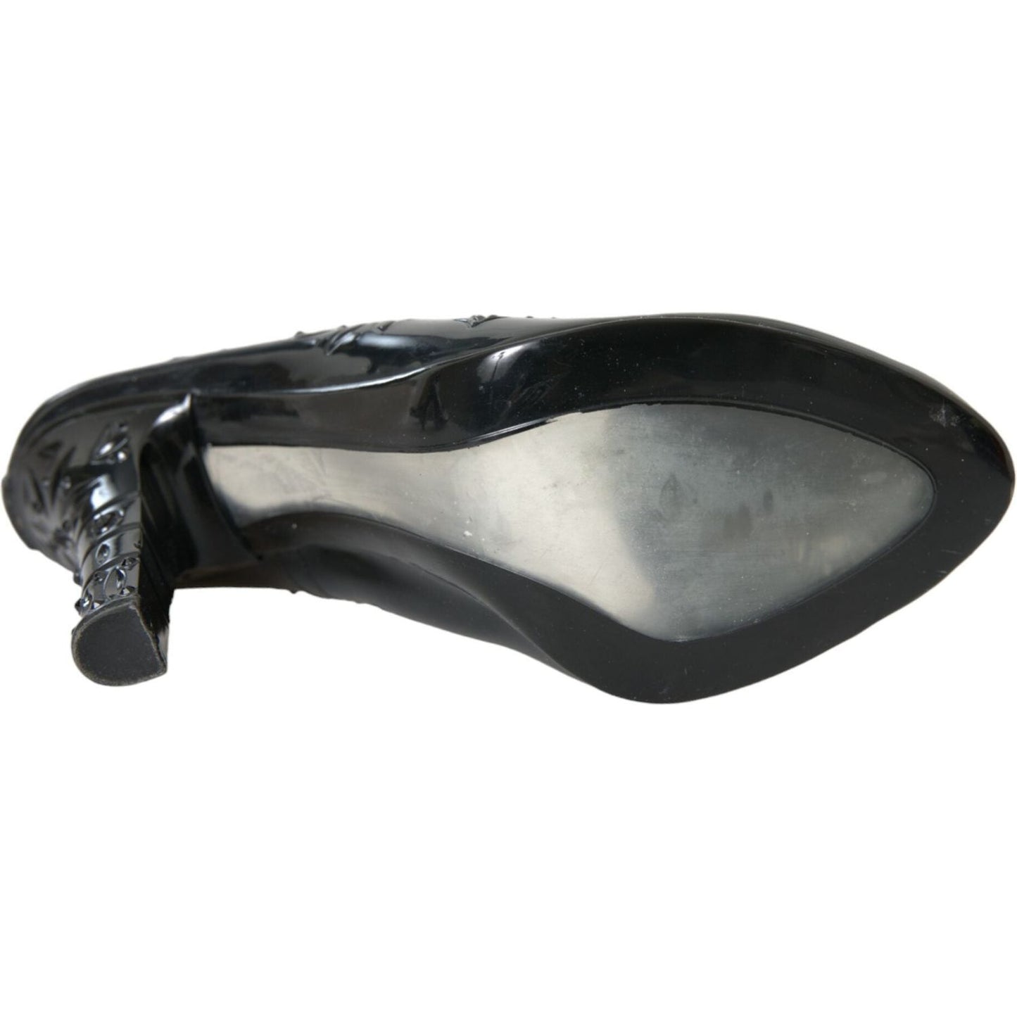 Dolce & Gabbana Black Crystal CINDERELLA Heels Pumps Shoes LA10809-40