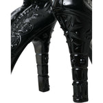 Dolce & Gabbana Black Crystal CINDERELLA Heels Pumps Shoes LA10809-40