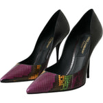 Dolce & Gabbana Multicolor Exotic Leather Heels Pumps Shoes LA10861-40