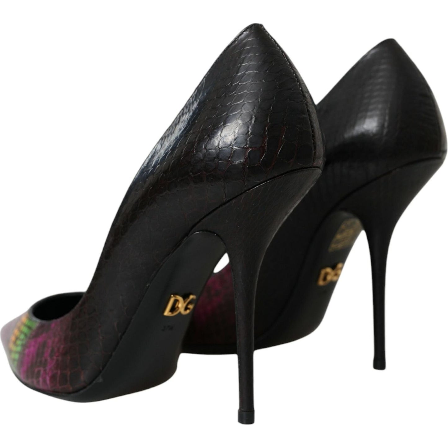 Dolce & Gabbana Multicolor Exotic Leather Heels Pumps Shoes LA10861-40