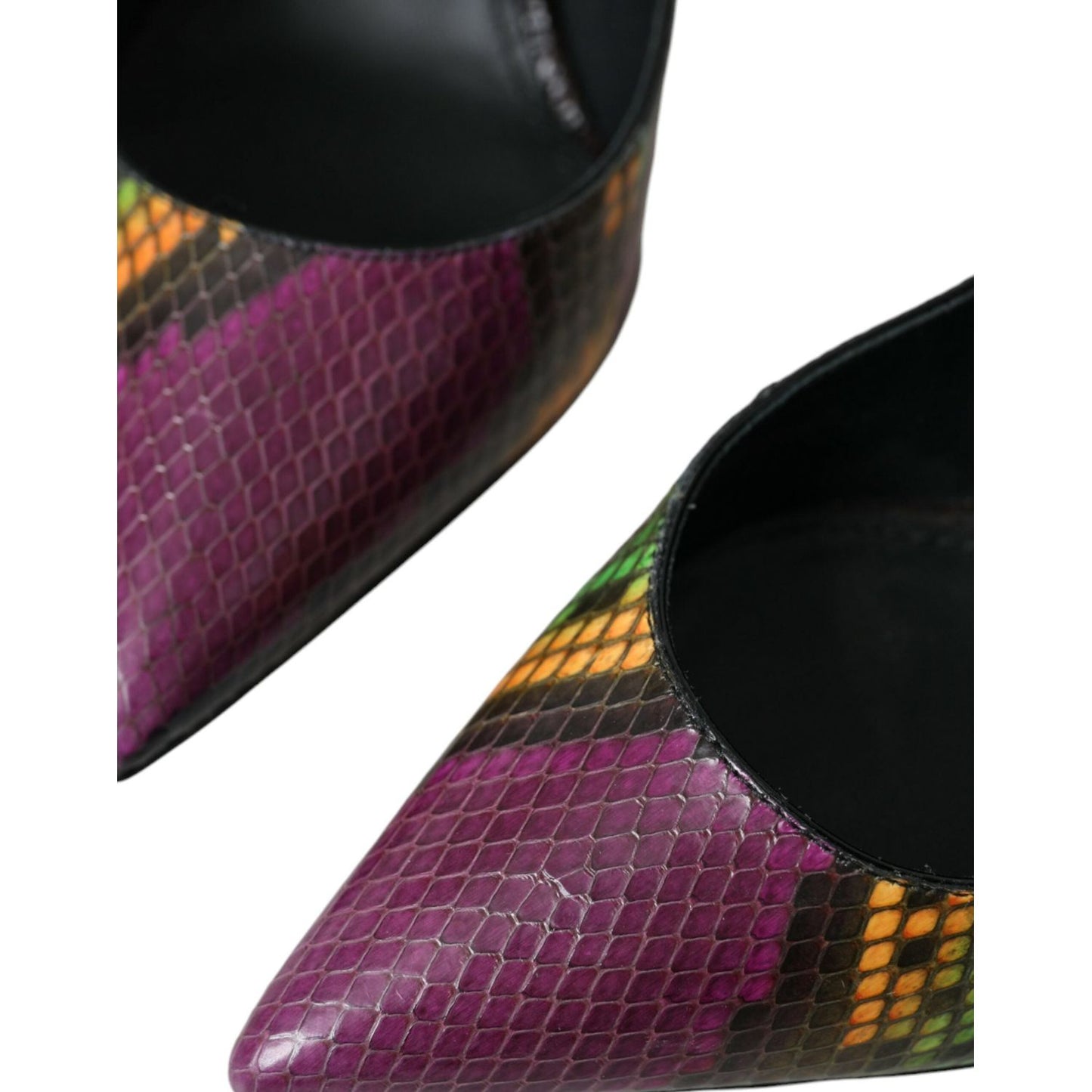 Dolce & Gabbana Multicolor Exotic Leather Heels Pumps Shoes LA10861-40