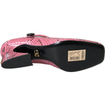 Dolce & Gabbana Pink Python Leather Mary Jane Heels Shoes LA10563-39