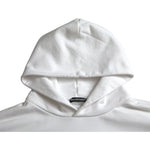 Balenciaga White Cotton Logo Hooded Pullover Sweatshirt Sweater TSH84946-S