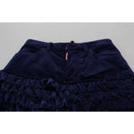 Dsquared² Blue Ruffles HighWaist Cotton Denim Boston Fit Pants PAN74524-38