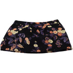 Dsquared² Black Floral Embroidery Mid Waist A-line Mini Skirt SKI1890-38