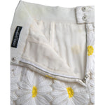 Dolce & Gabbana White Floral Pencil Straight Lace Skirt SKI1997-38